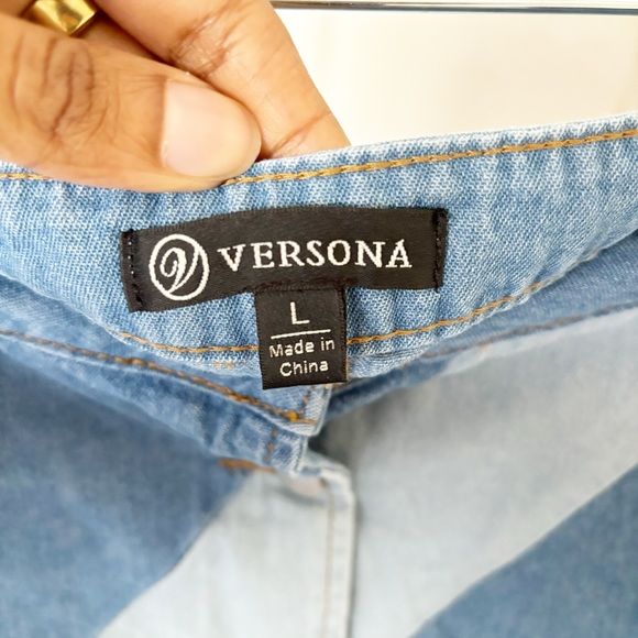 Versona Denim Mini Skirt Size Large - Picture 3 of 3
